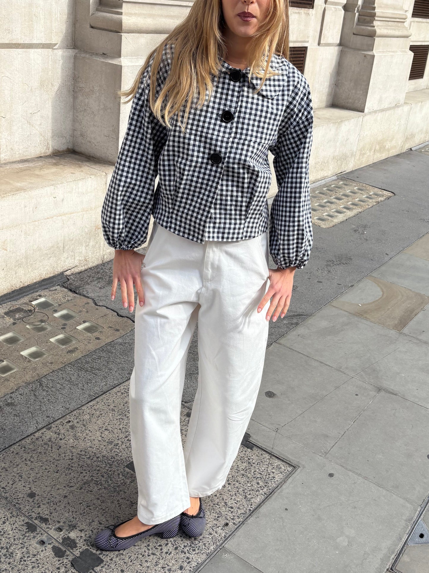 The Nancy Jacket - Navy Gingham