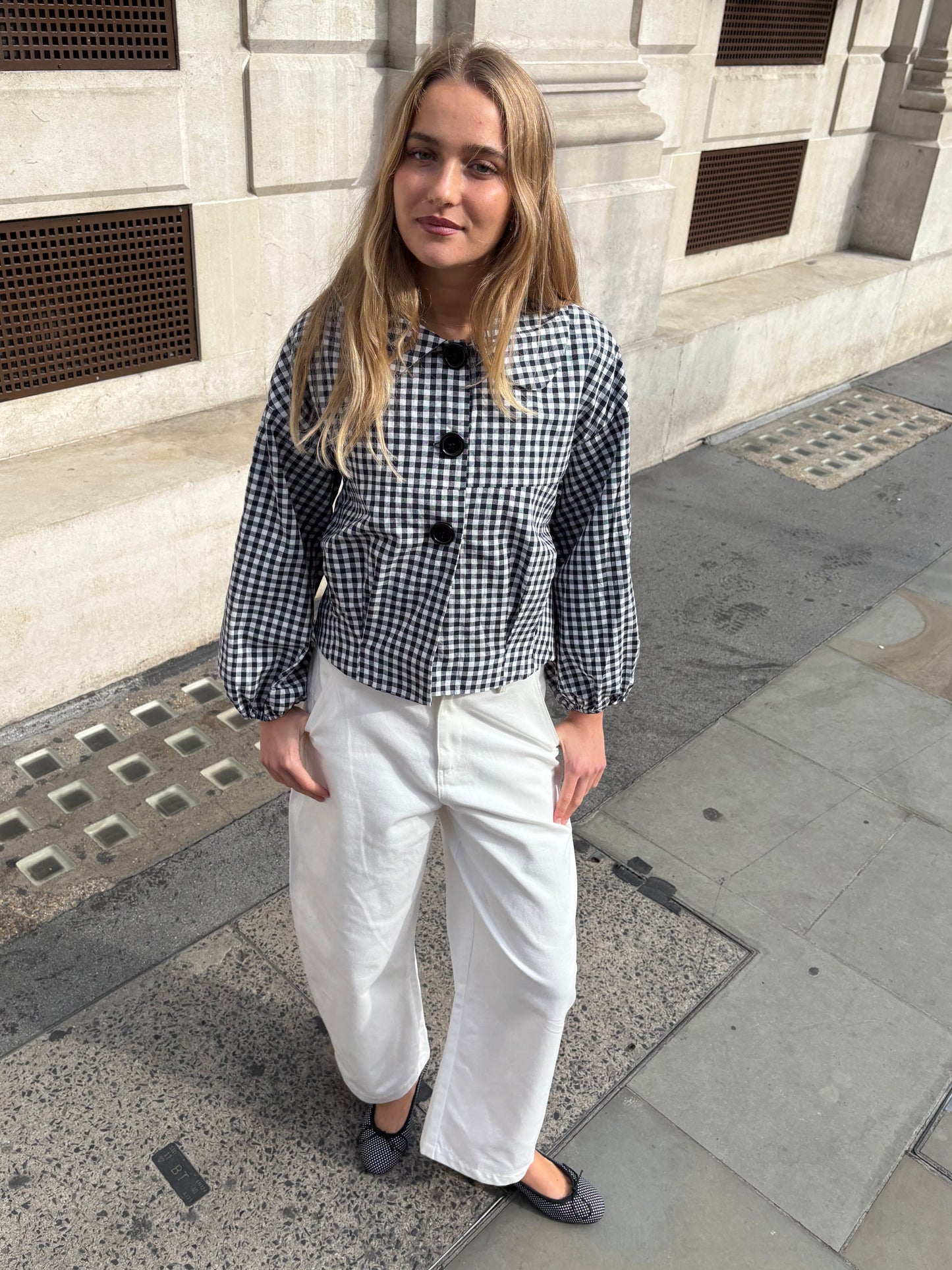 The Nancy Jacket - Navy Gingham