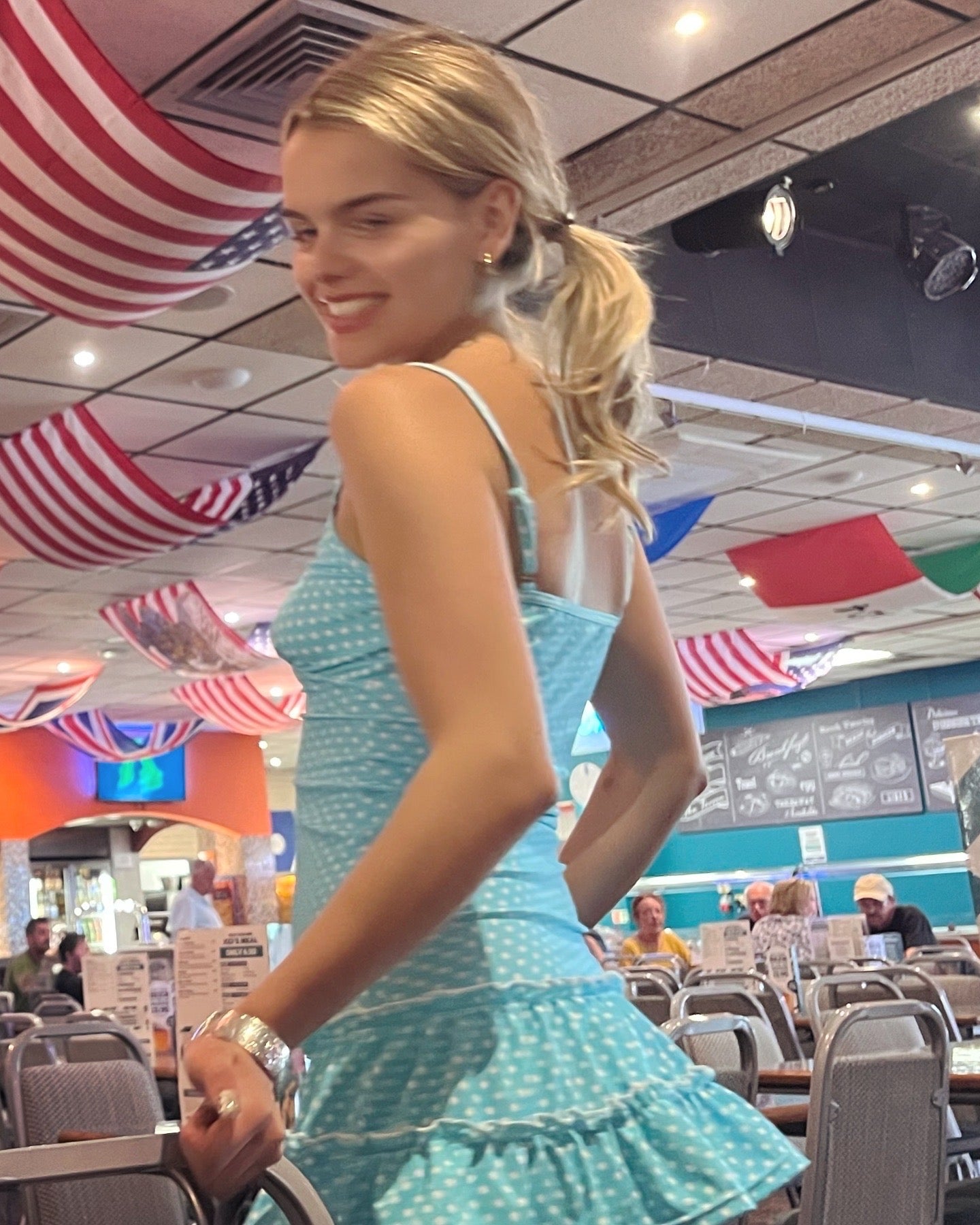 The Spotty Rara Dress - Turquoise