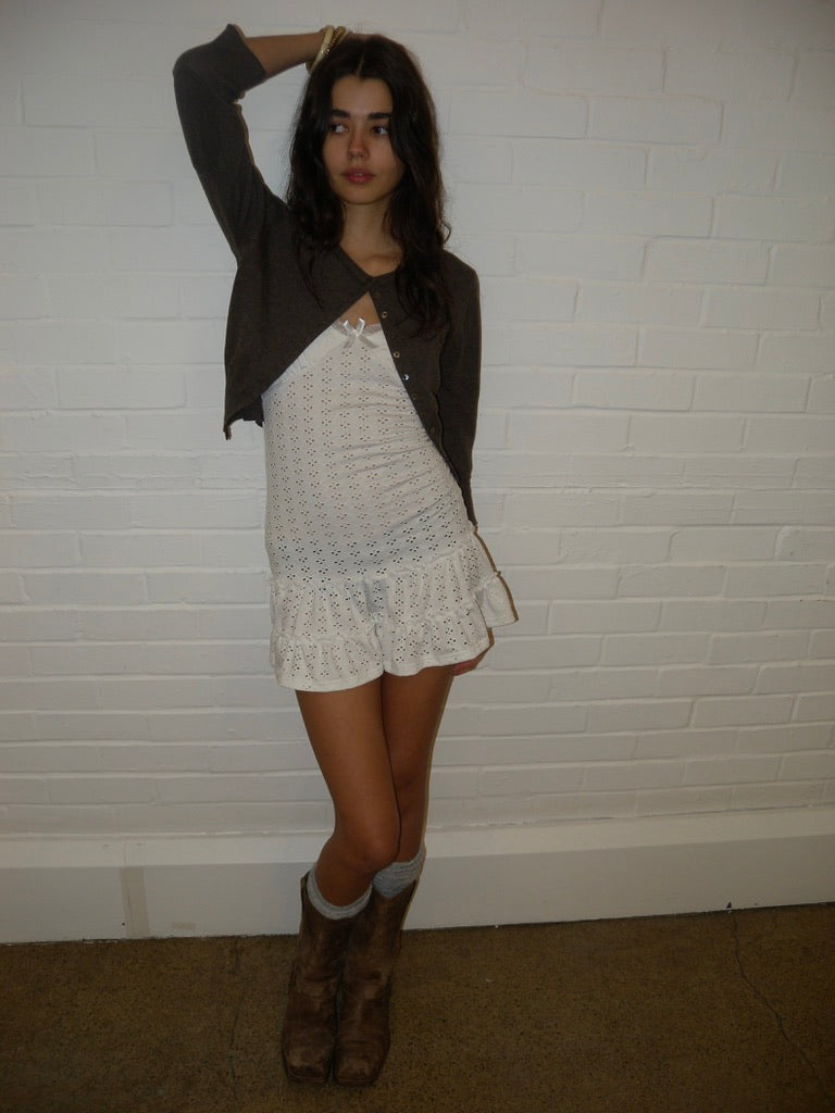 The Dolly Rara Dress - White Broderie