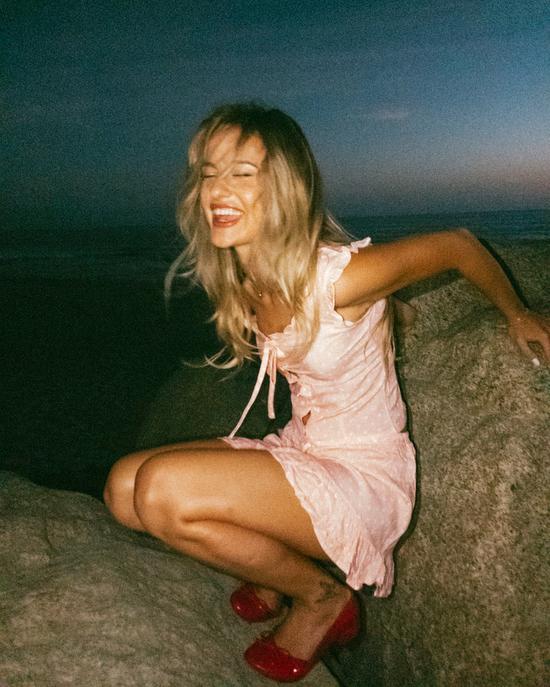 The Spotty Mini Skirt - Pink