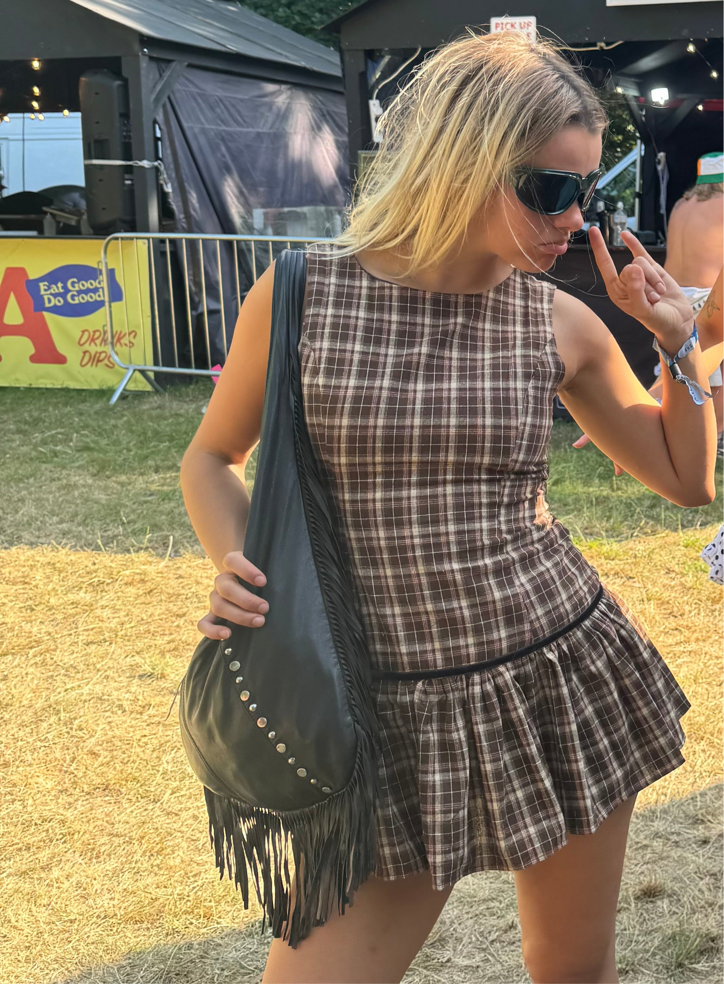 The Scarlett Dress - Brown Tartan