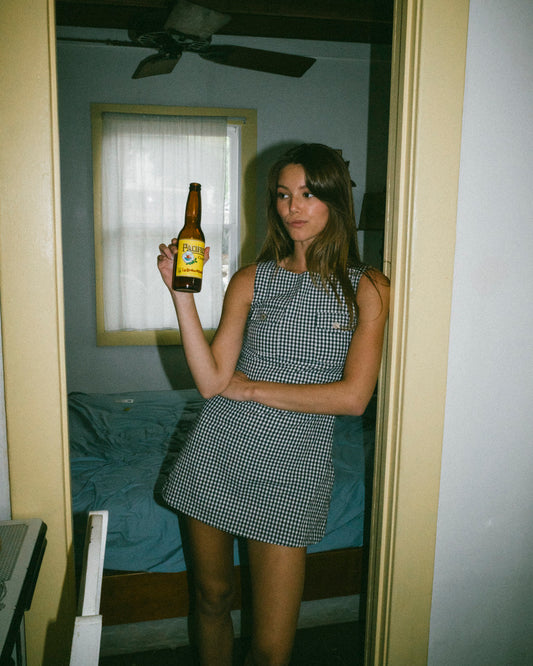 The Winona Dress - Navy Plaid