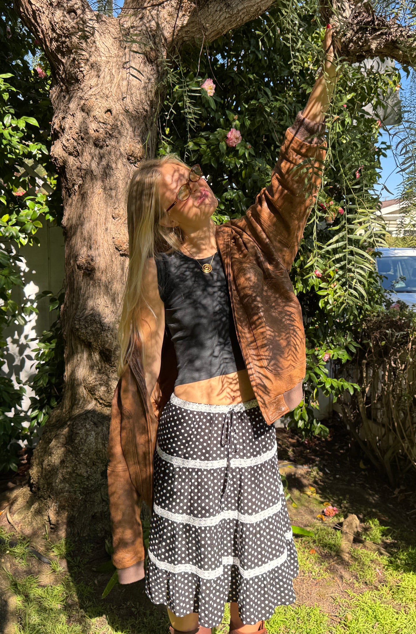 The Spotty Midi Skirt - Black