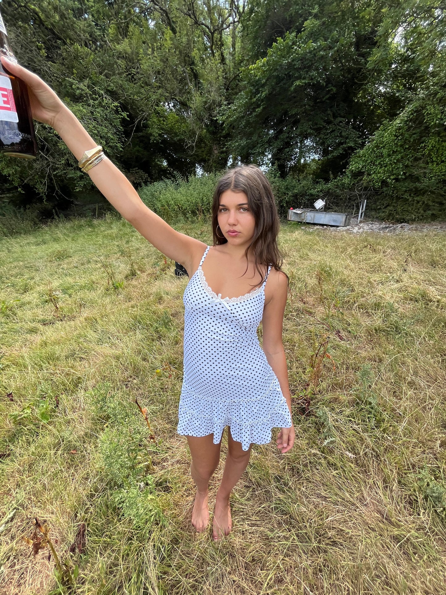 The Spotty Rara Dress - White