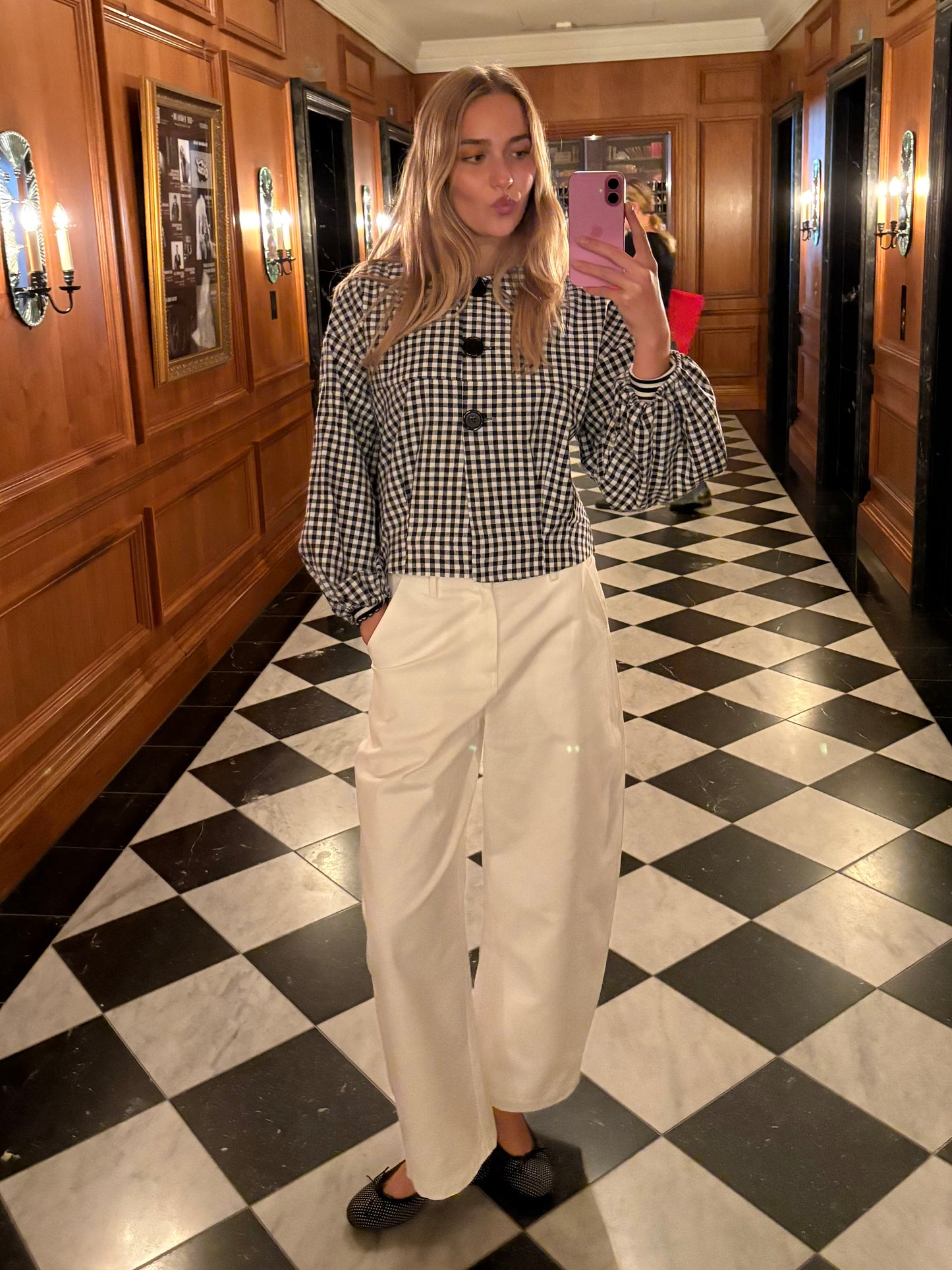 The Nancy Jacket - Navy Gingham