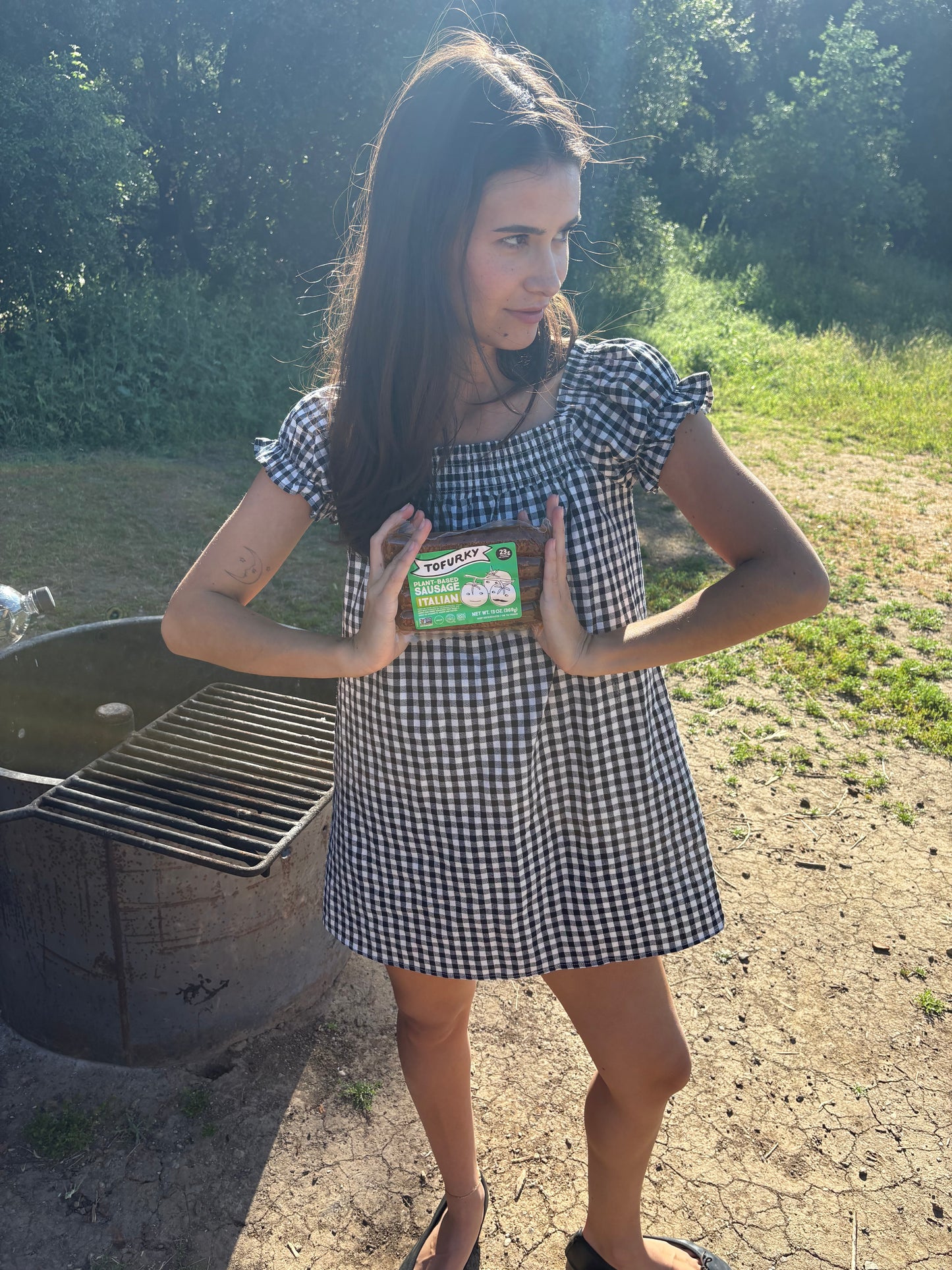 The Poppy Dress - Navy Gingham