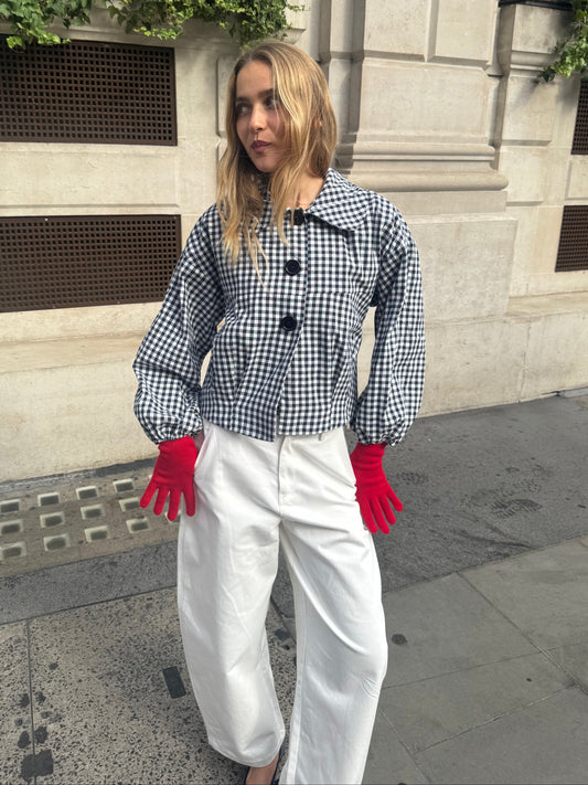 The Nancy Jacket - Navy Gingham