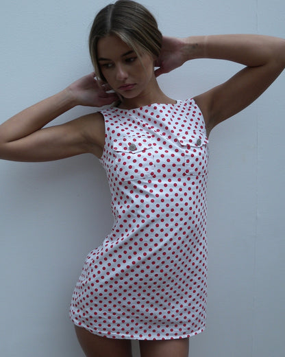 The Paloma Dress- Red Polka Dot