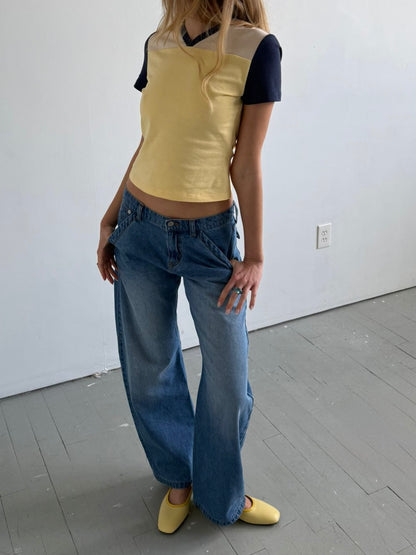 The Eva Tee - Yellow Block