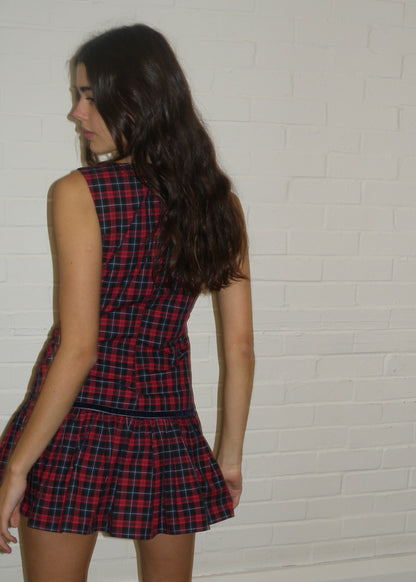 The Scarlett Dress - Red Tartan
