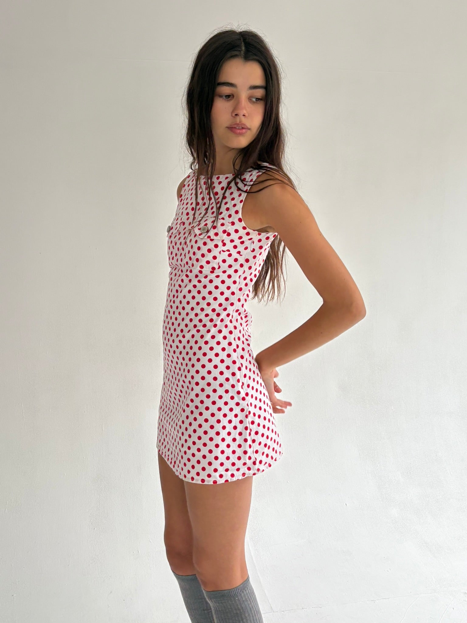 The Paloma Dress - Red Polka Dot Many Many Clothes The Paloma Dress - Red Polka Dot Many Many Clothes