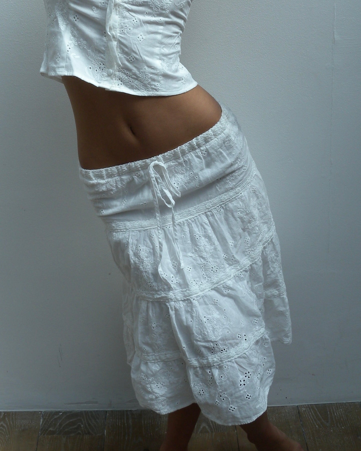 The Delilah Midi Skirt - White