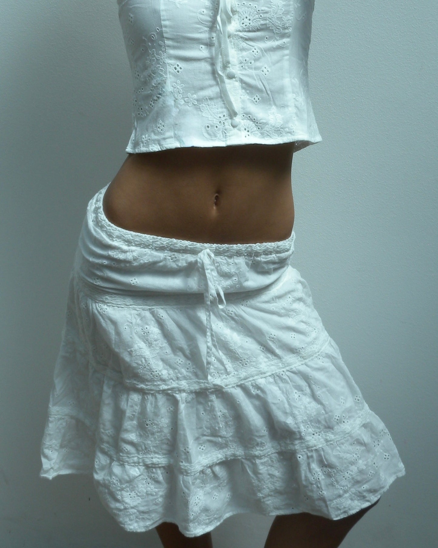 The Delilah Midi Skirt - White