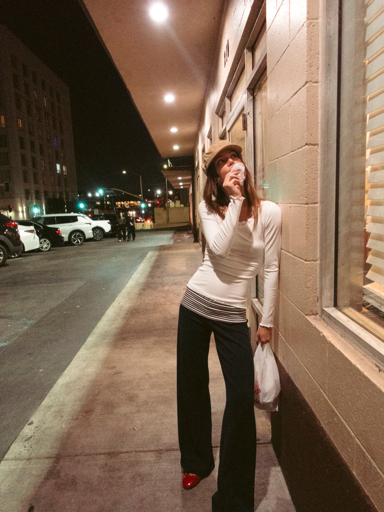 The Uma Long Sleeve Top - White