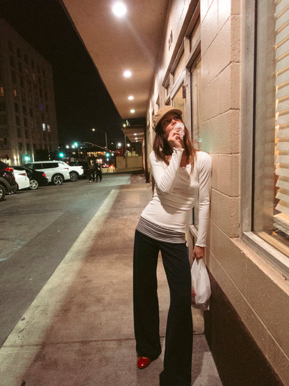 The Uma Long Sleeve Top - White