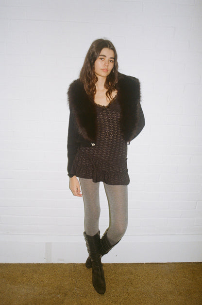 The Dolly Rara Dress - Black Broderie