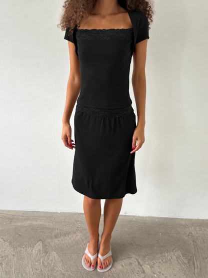 The Mimi Lace Bolero - Black