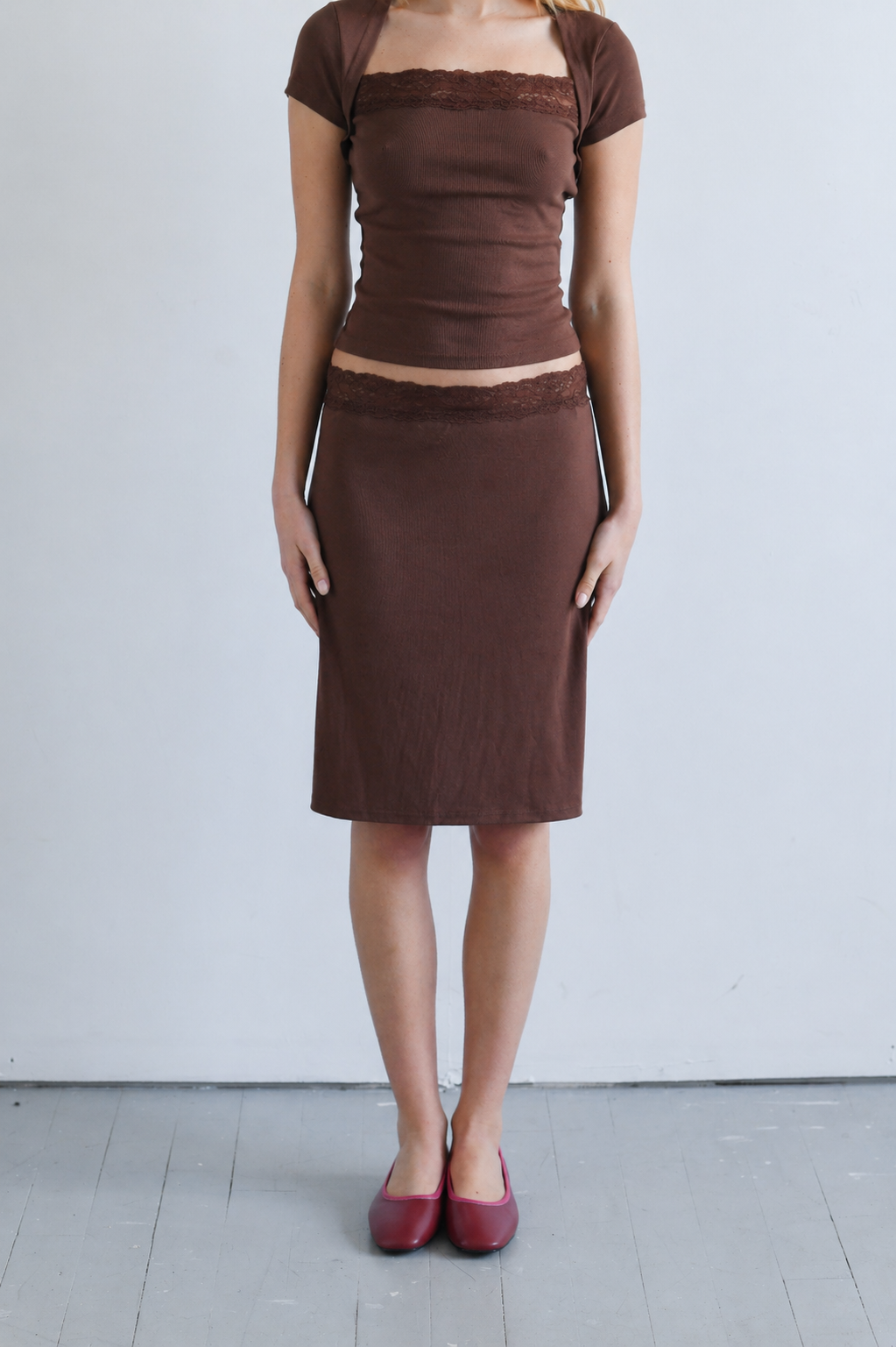 The Mimi Lace Bolero - Brown