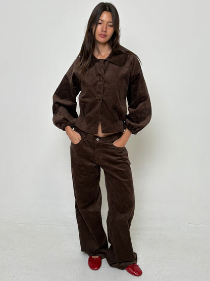 The Harlow Jacket - Brown Cord