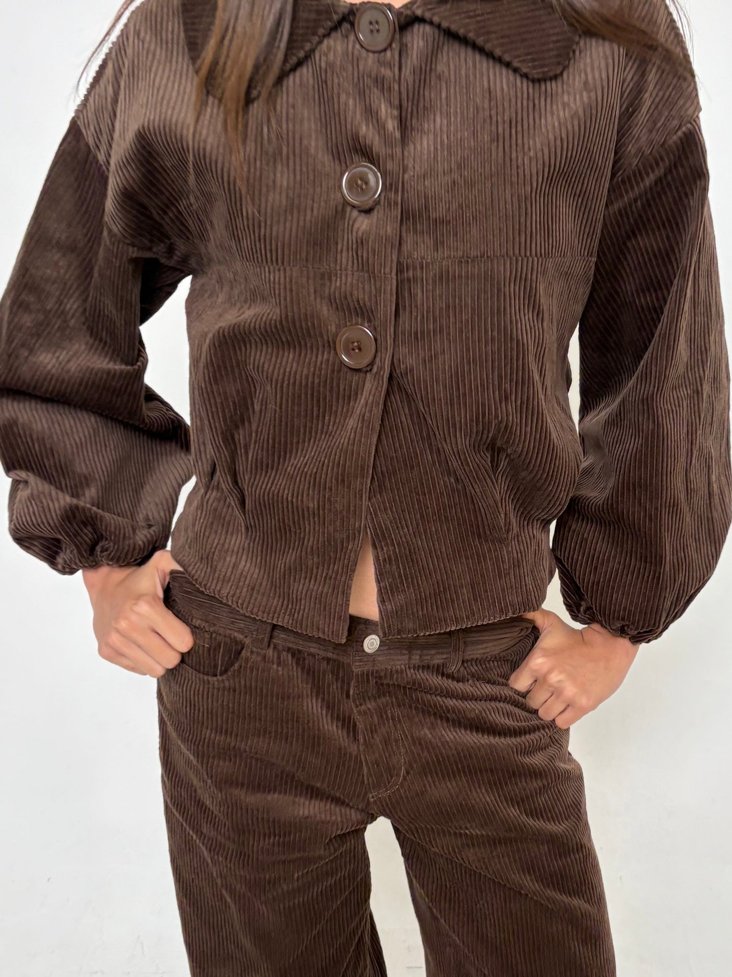 The Harlow Jacket - Brown Cord
