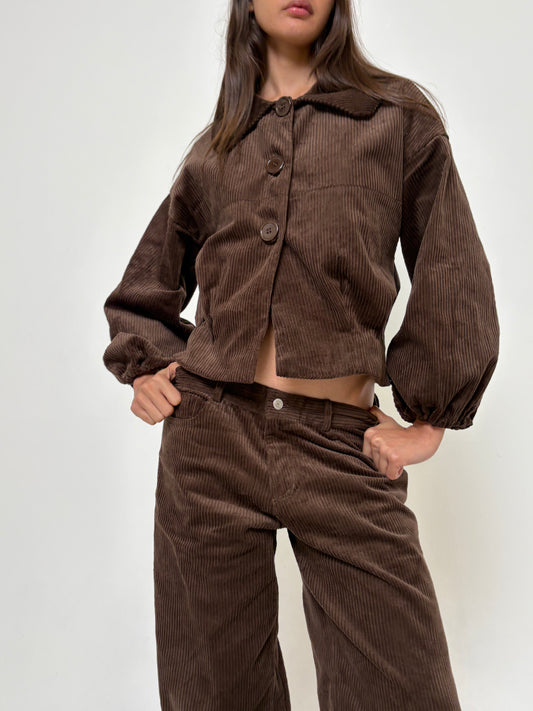 The Harlow Jacket - Brown Cord