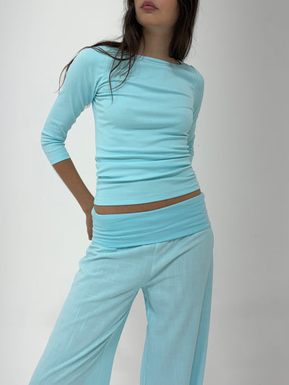 The Camille Top - Aqua