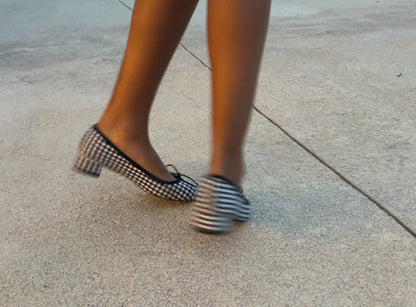 The Nancy Ballerinas - Navy Gingham