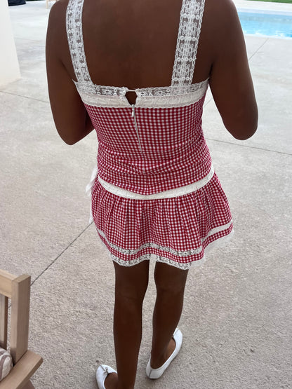 The Luna Dress- Red Gingham
