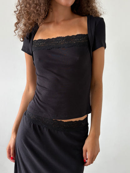 The Mimi Lace Bolero - Black