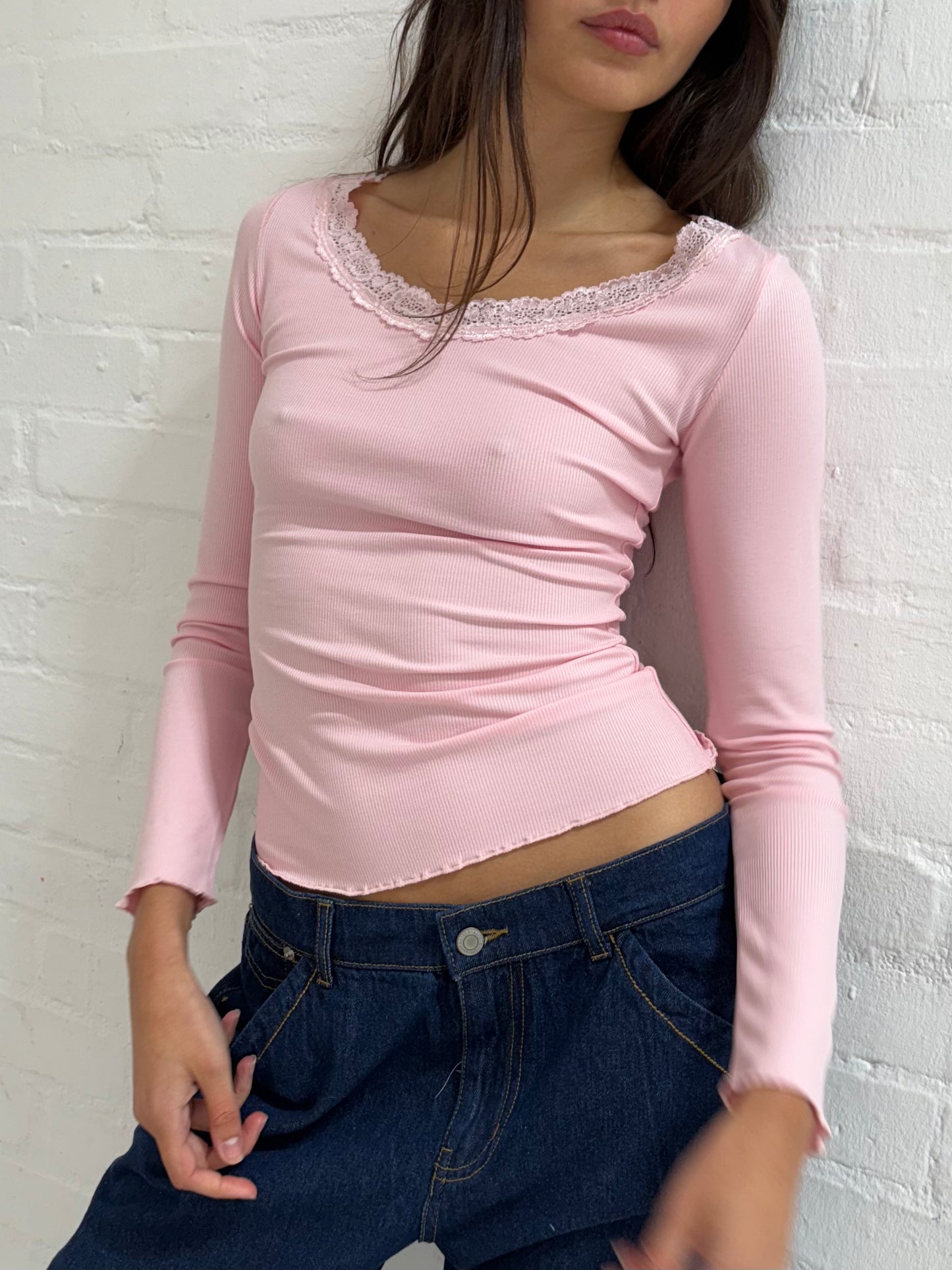 The Uma Long Sleeve Top - Pink