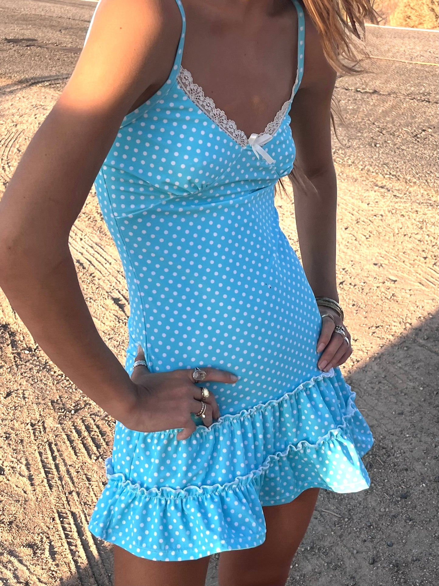 The Spotty Rara Dress - Turquoise