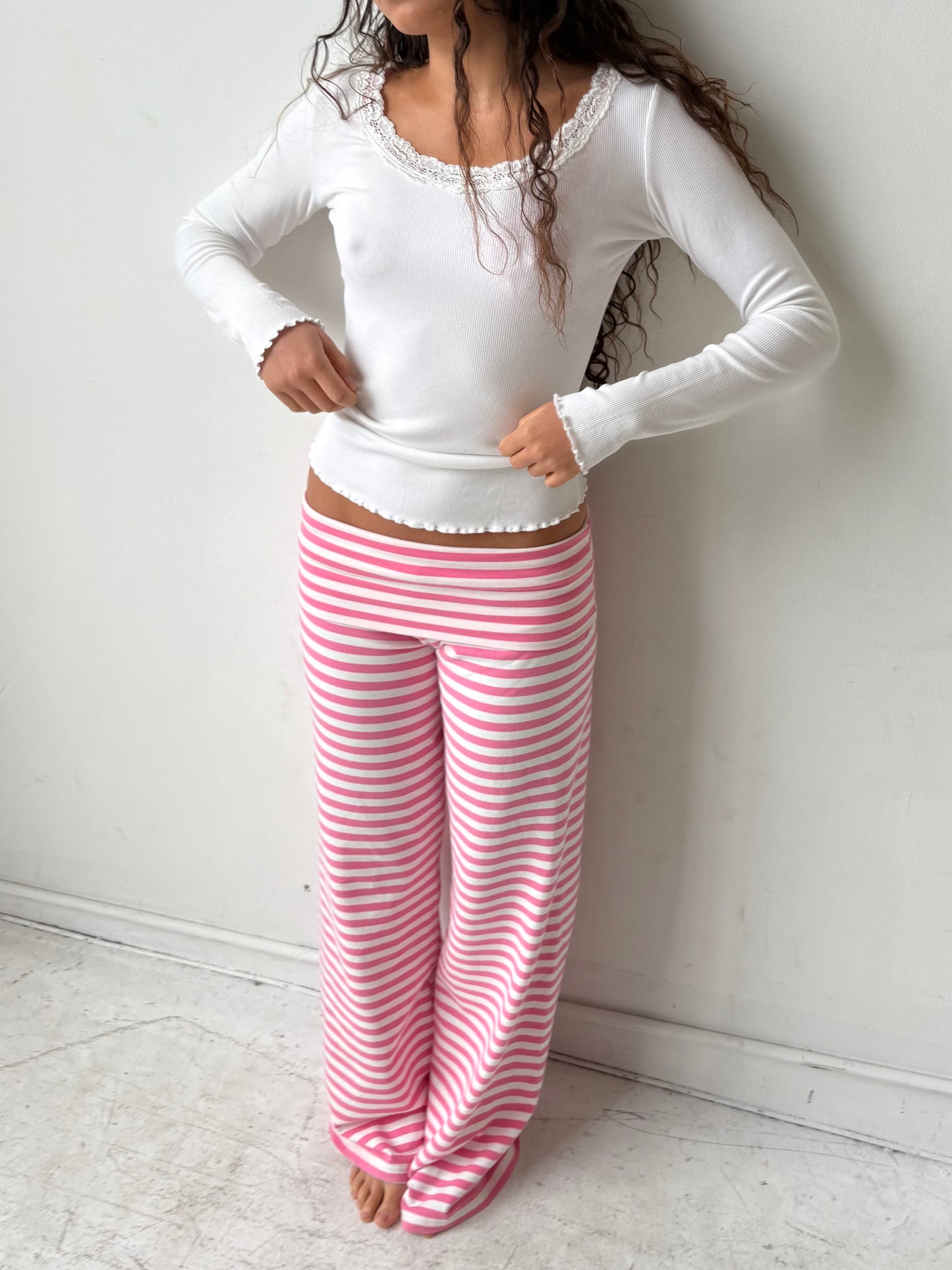 The Uma Long Sleeve Top - White