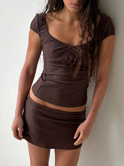 The Isla Skort - Brown