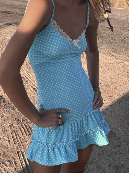 The Spotty Rara Dress - Turquoise