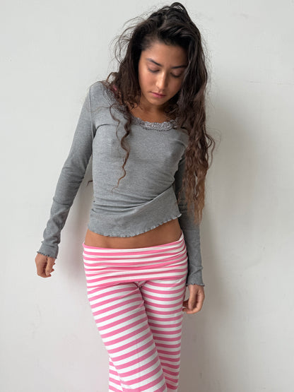 The Uma Long Sleeve Top - Grey