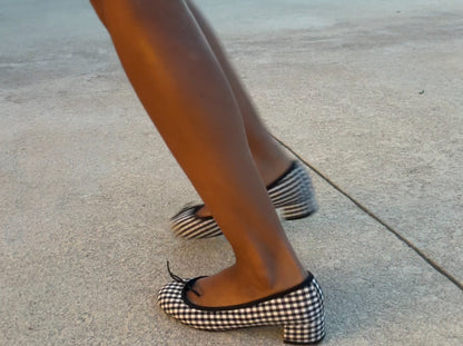 The Nancy Ballerinas - Navy Gingham