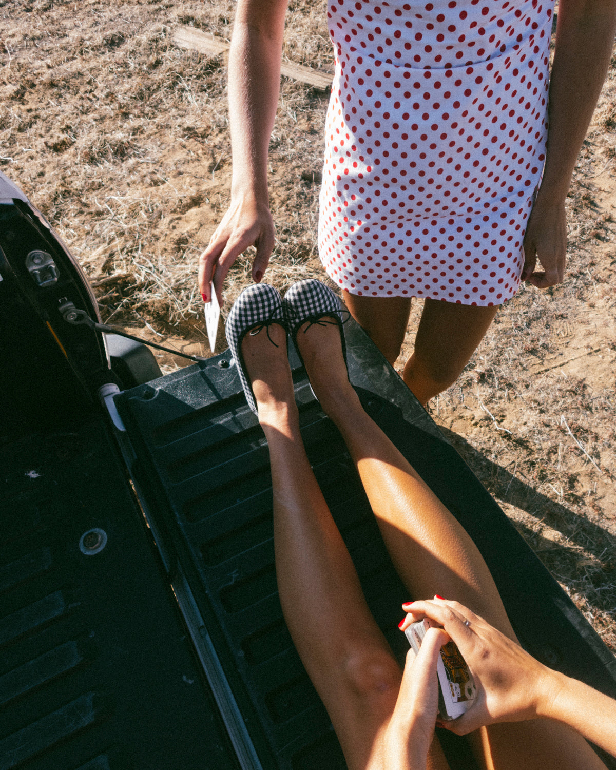 The Nancy Ballerinas- Navy Gingham