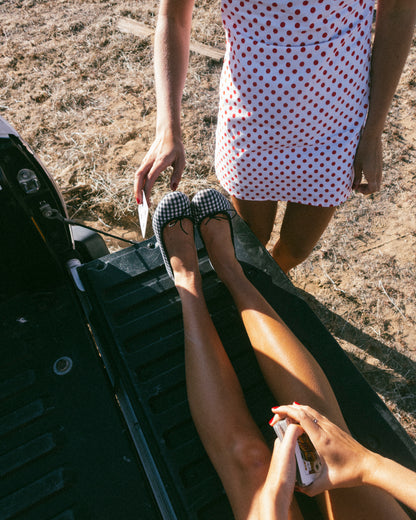 The Nancy Ballerinas- Navy Gingham