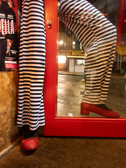 The Mia Trousers - Navy Stripe