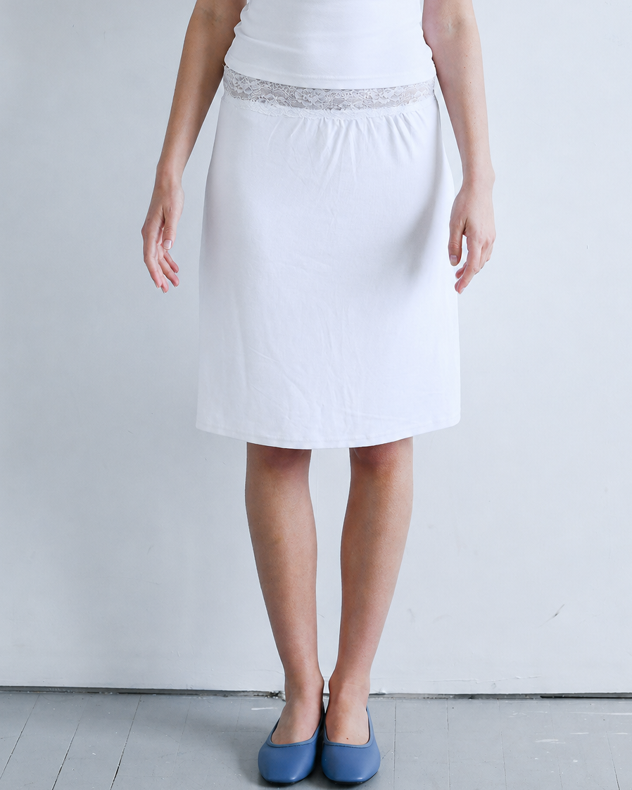The Mimi Lace Skirt - White