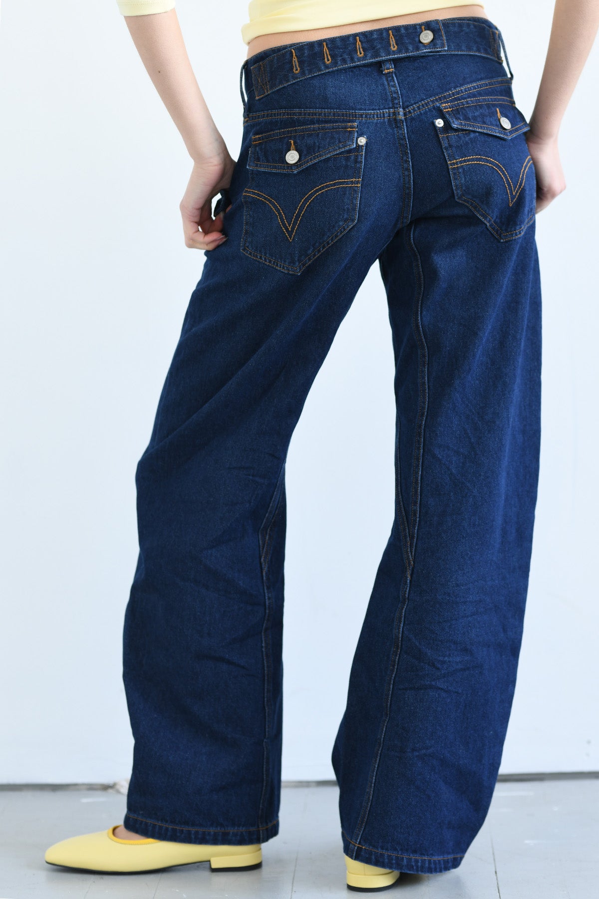 The Maria Buckle Back Jean - Indigo Rinse
