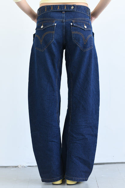 The Maria Buckle Back Jean - Indigo Rinse